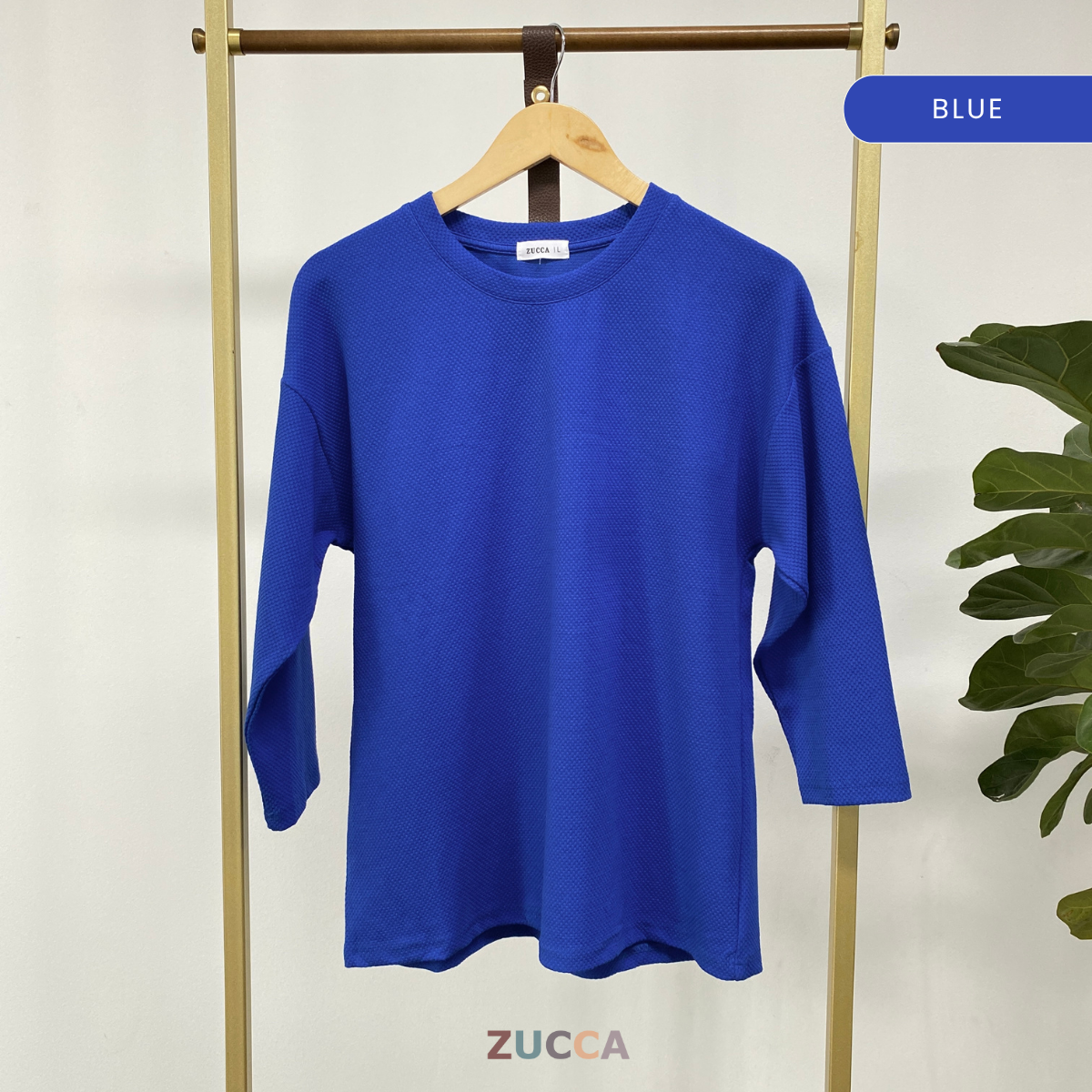 ZUCCA AISHAH TEXTURED KNIT OVERSIZED SHIRT - MA041