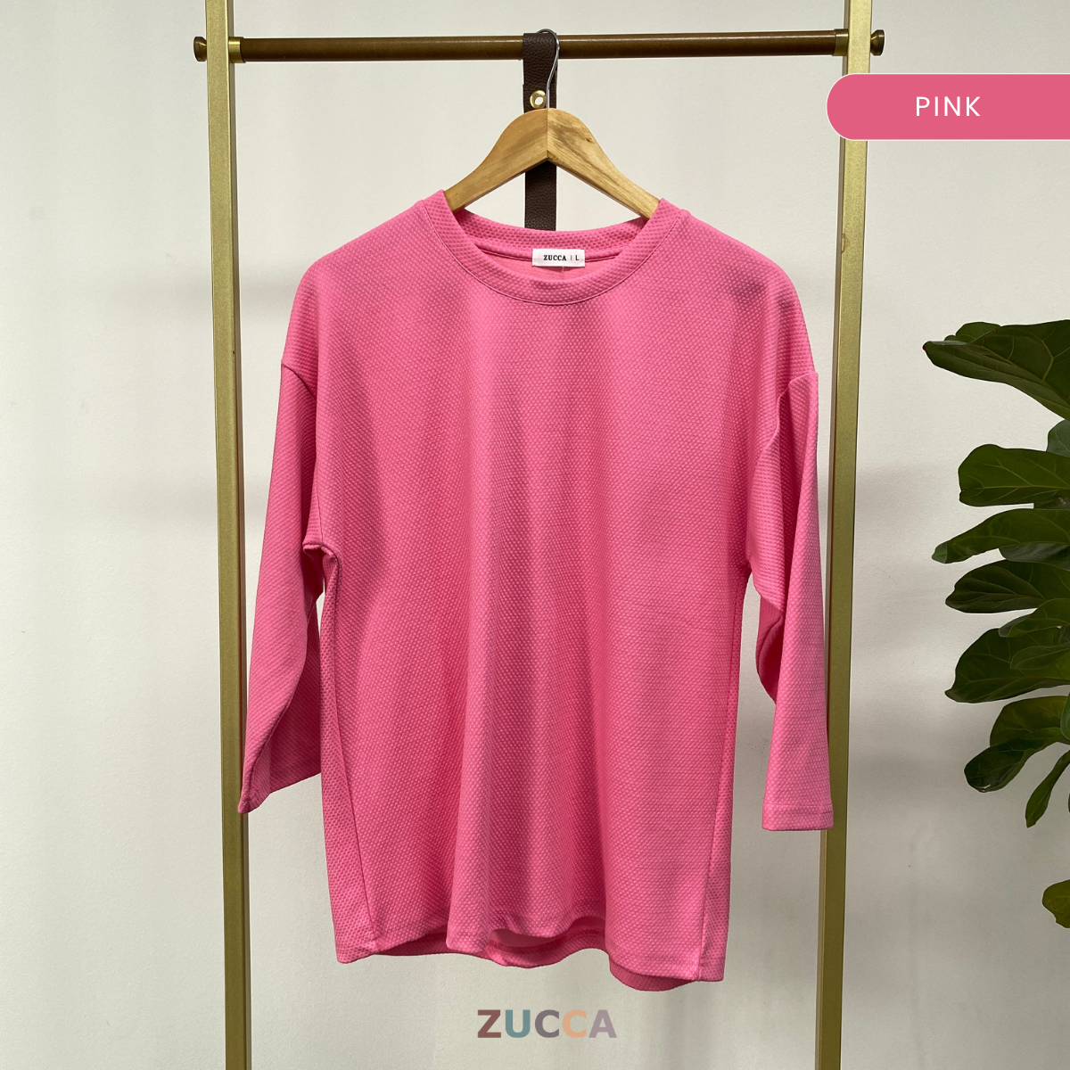 ZUCCA AISHAH TEXTURED KNIT OVERSIZED SHIRT - MA041