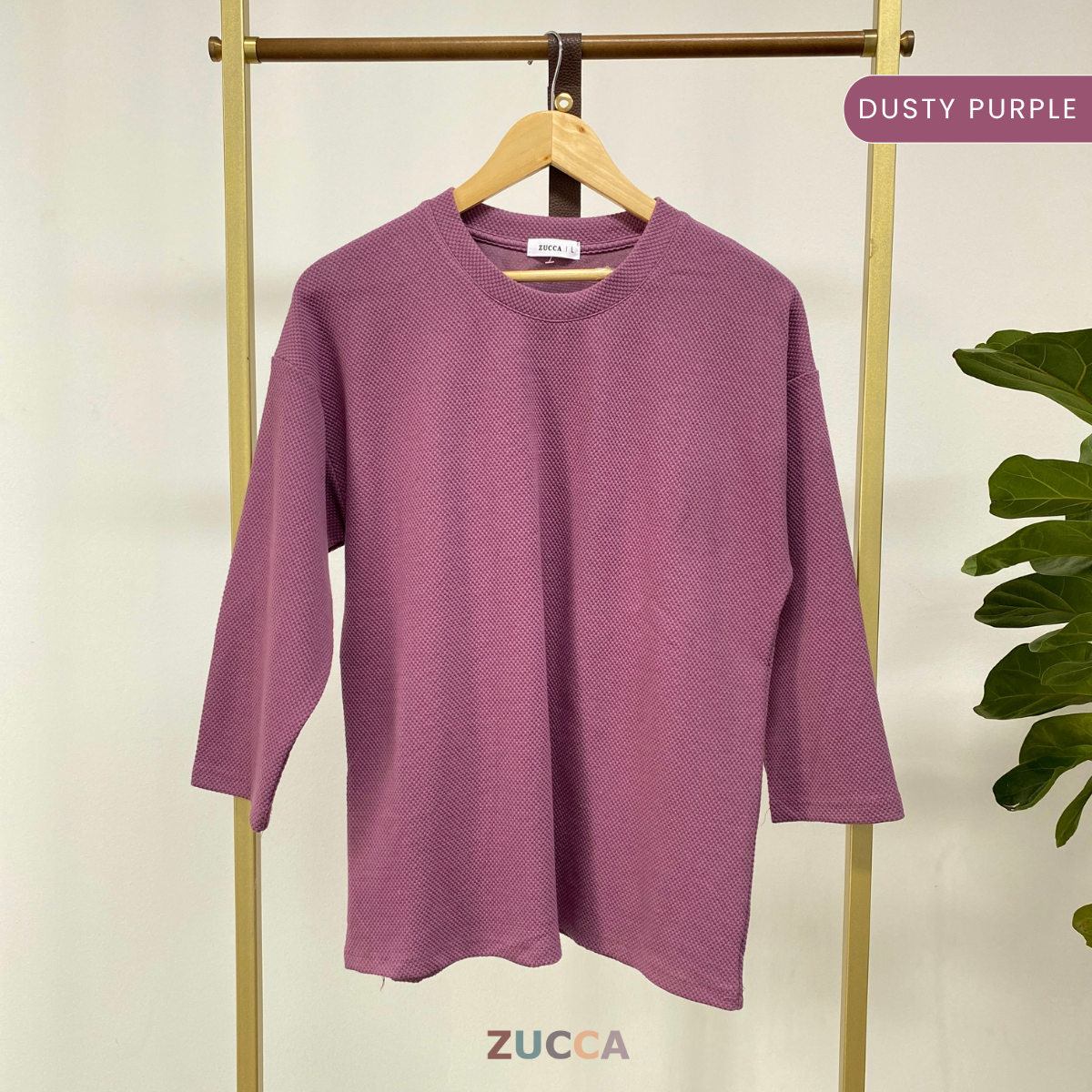 ZUCCA AISHAH TEXTURED KNIT OVERSIZED SHIRT - MA041