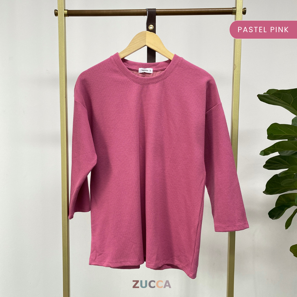 ZUCCA AISHAH TEXTURED KNIT OVERSIZED SHIRT - MA041