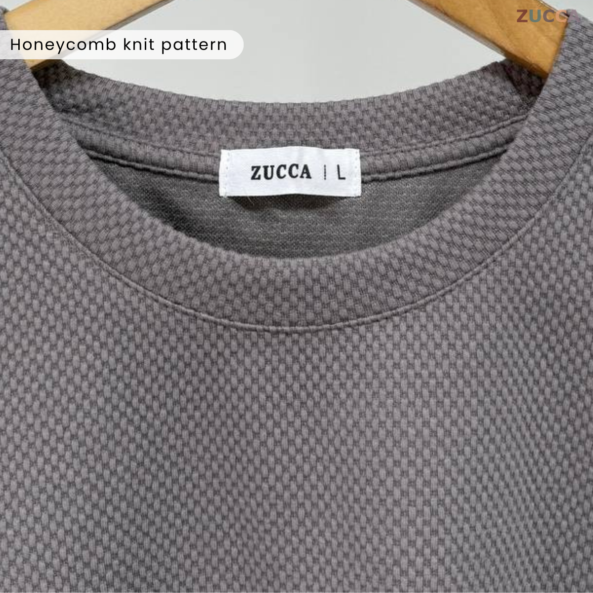 ZUCCA AISHAH TEXTURED KNIT OVERSIZED SHIRT - MA041