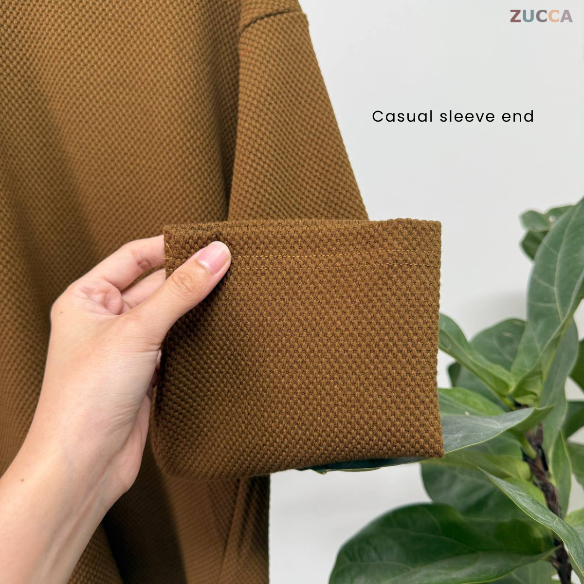 ZUCCA AISHAH TEXTURED KNIT OVERSIZED SHIRT - MA041