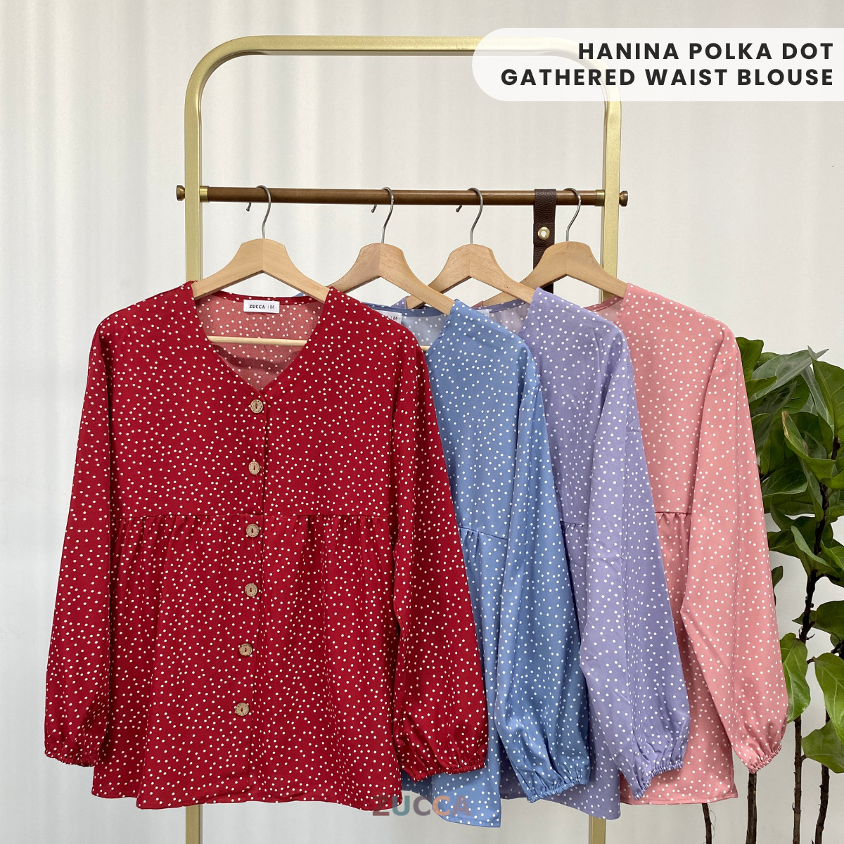 ZUCCA HANINA PRINTED WOMEN BLOUSE - MA042 BAJU WANITA