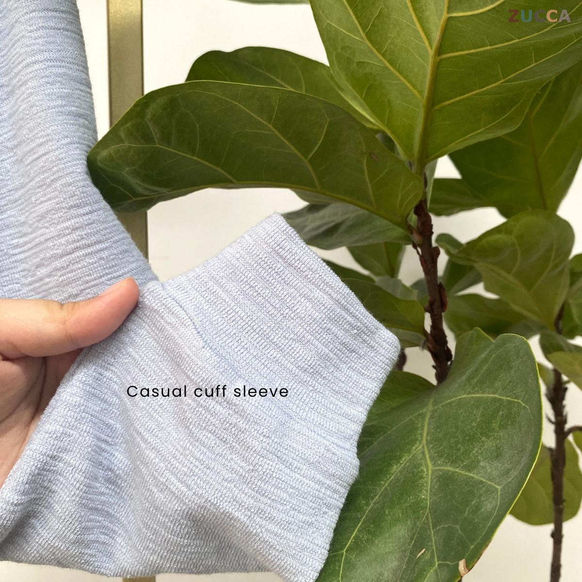 ZUCCA LUWINA EMBROIDERY BOW DETAIL KNIT SHIRT - MA049