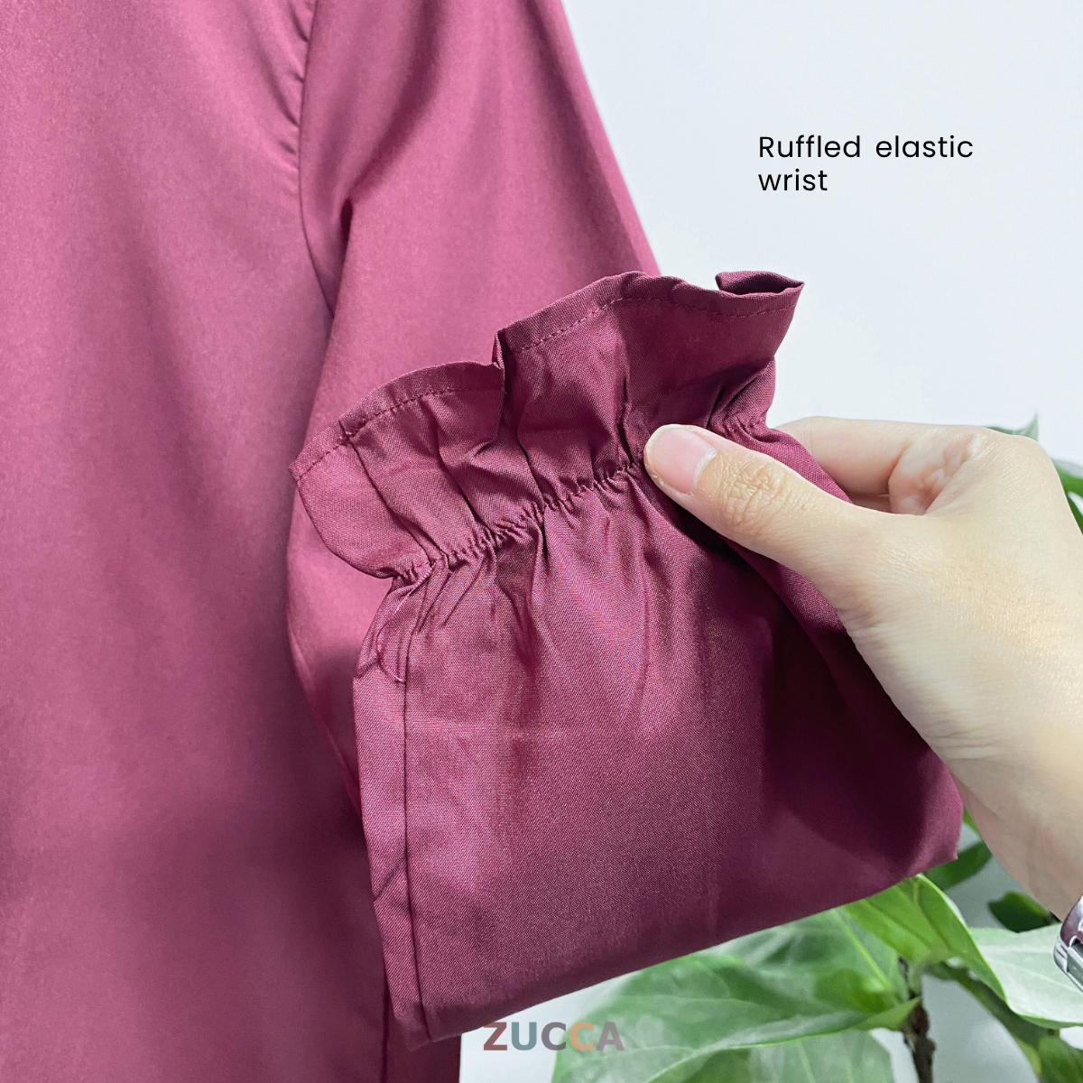 ZUCCA NINIA BLOUS LEHER BERLIPAT TRENDY - MA001