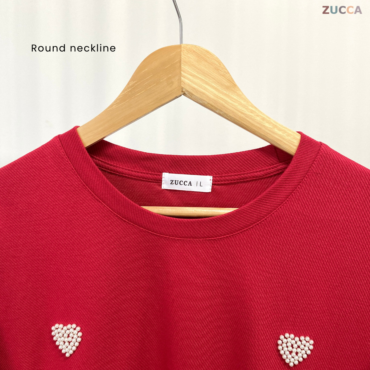 ZUCCA FATINI HEART EMBELLISHED COTTON KNIT SHIRT - MA057