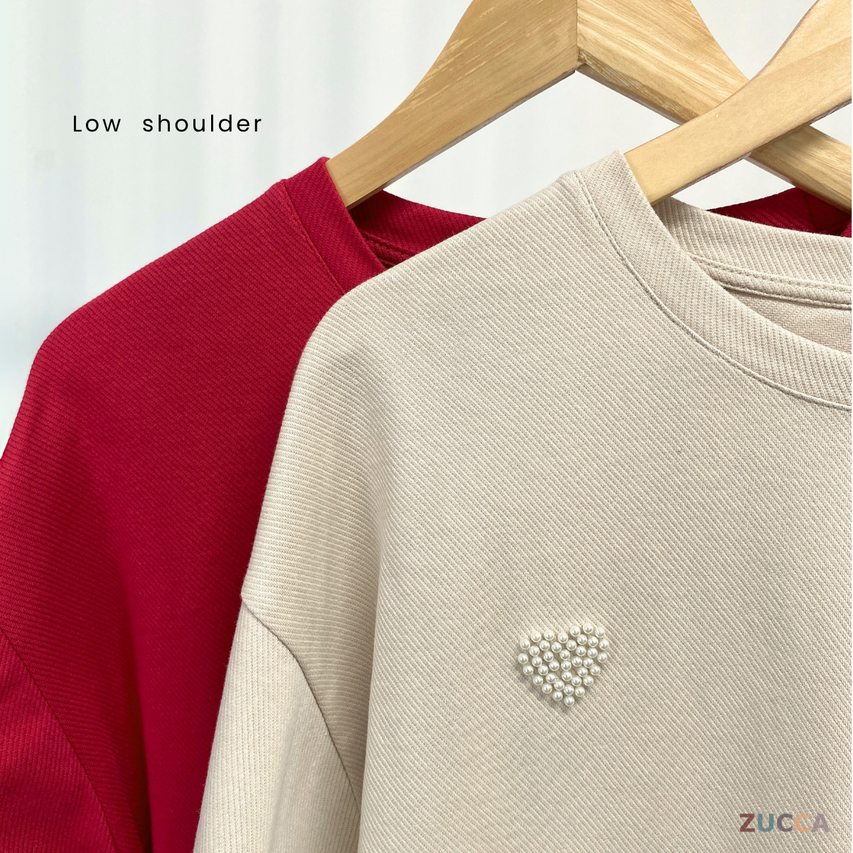 ZUCCA FATINI HEART EMBELLISHED COTTON KNIT SHIRT - MA057