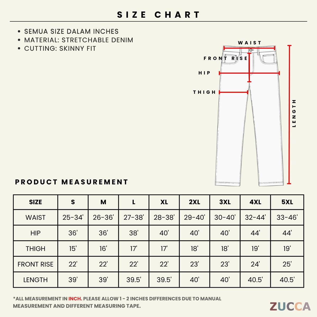 ZUCCA KAORI STRETCHABLE DENIM PANT-MA058