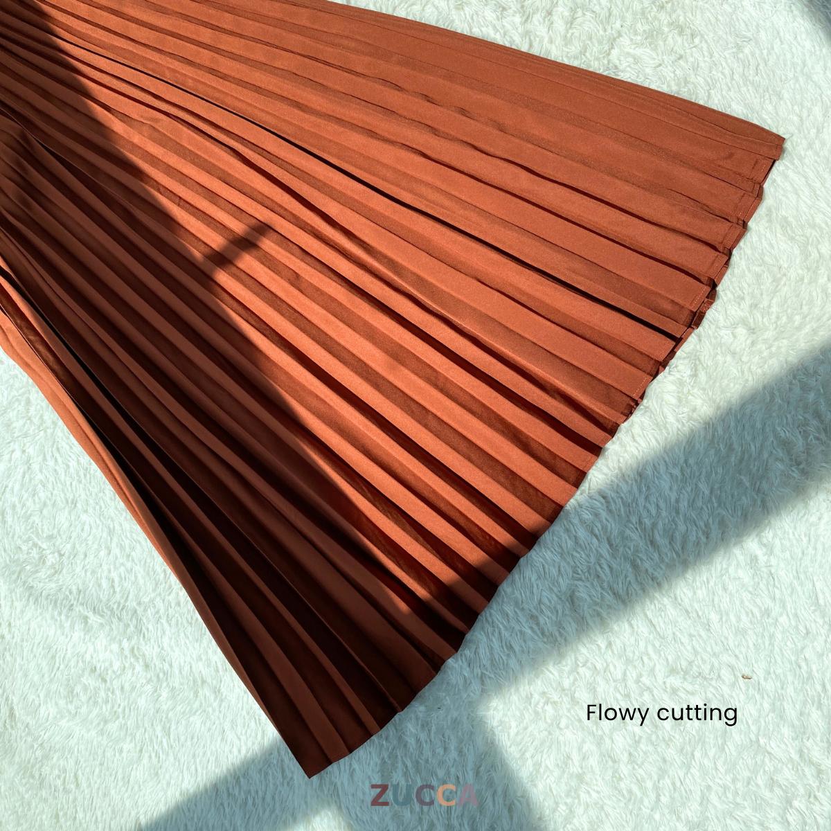 ZUCCA HANEE FLOWY PLEATED MAXI SKIRT - MA061