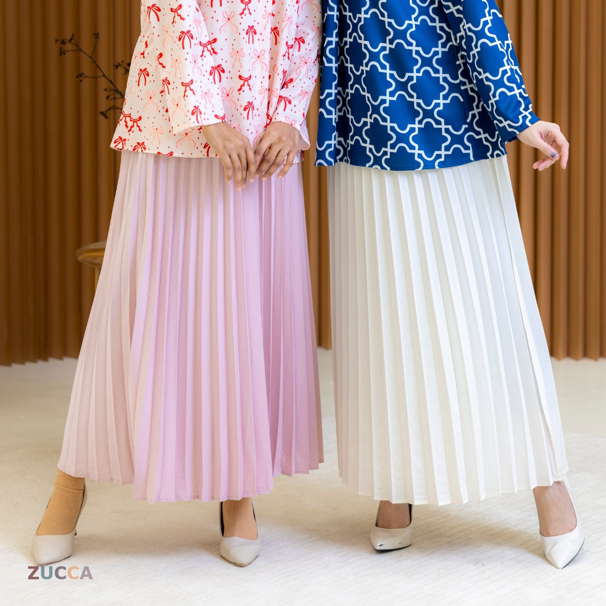ZUCCA HANEE FLOWY PLEATED MAXI SKIRT - MA061