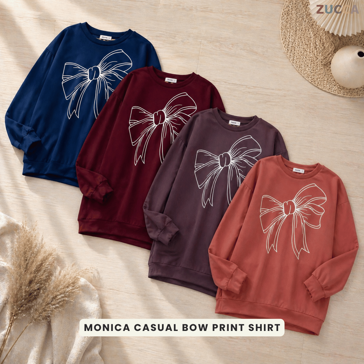 ZUCCA MONICA KEMEJA KASUAL BERCORAK REBEN - MA070