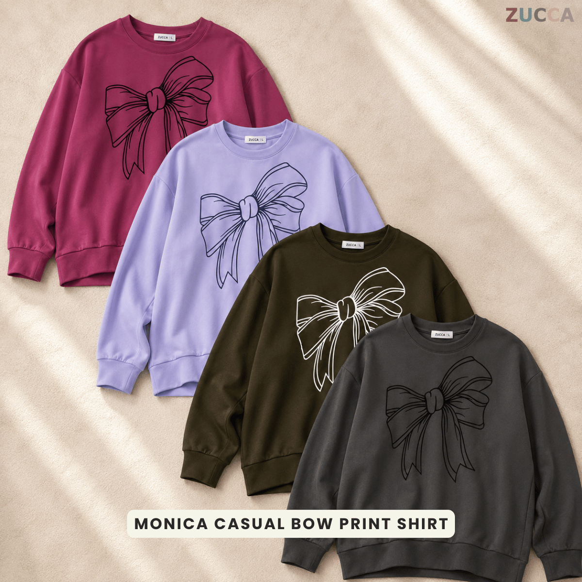 ZUCCA MONICA KEMEJA KASUAL BERCORAK REBEN - MA070