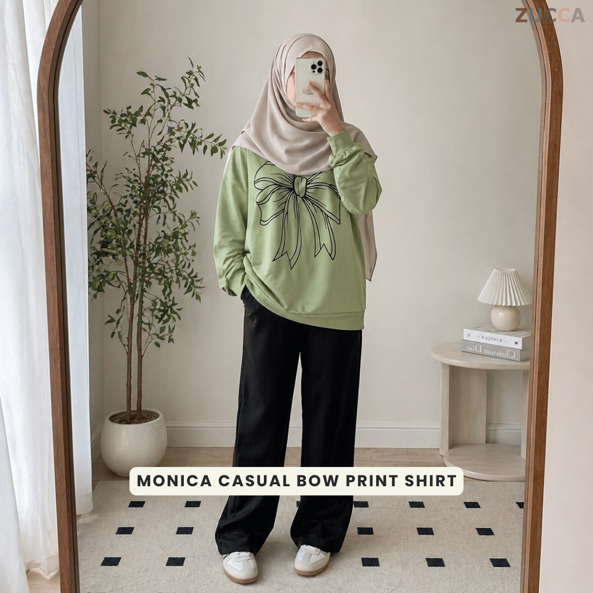 ZUCCA MONICA KEMEJA KASUAL BERCORAK REBEN - MA070