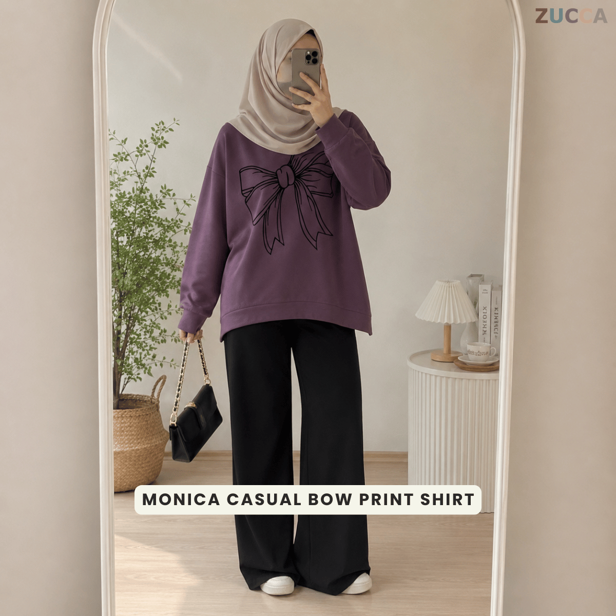 ZUCCA MONICA KEMEJA KASUAL BERCORAK REBEN - MA070
