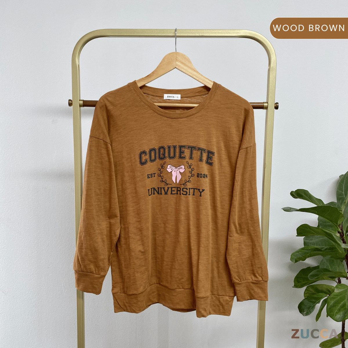 ZUCCA CHIKI CASUALWEAR PRINTED SHIRT- MA073  BAJU WANITA Long Sleeve