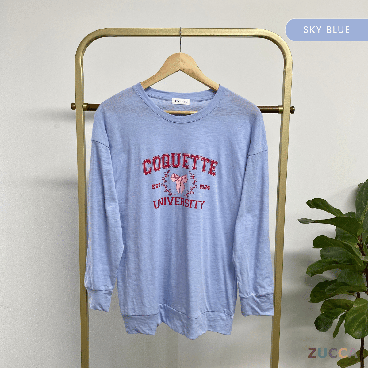 ZUCCA CHIKI CASUALWEAR PRINTED SHIRT- MA073  BAJU WANITA Long Sleeve