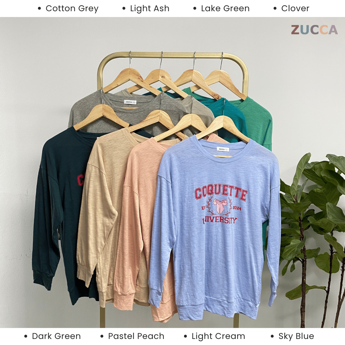 ZUCCA CHIKI CASUALWEAR PRINTED SHIRT- MA073  BAJU WANITA Long Sleeve