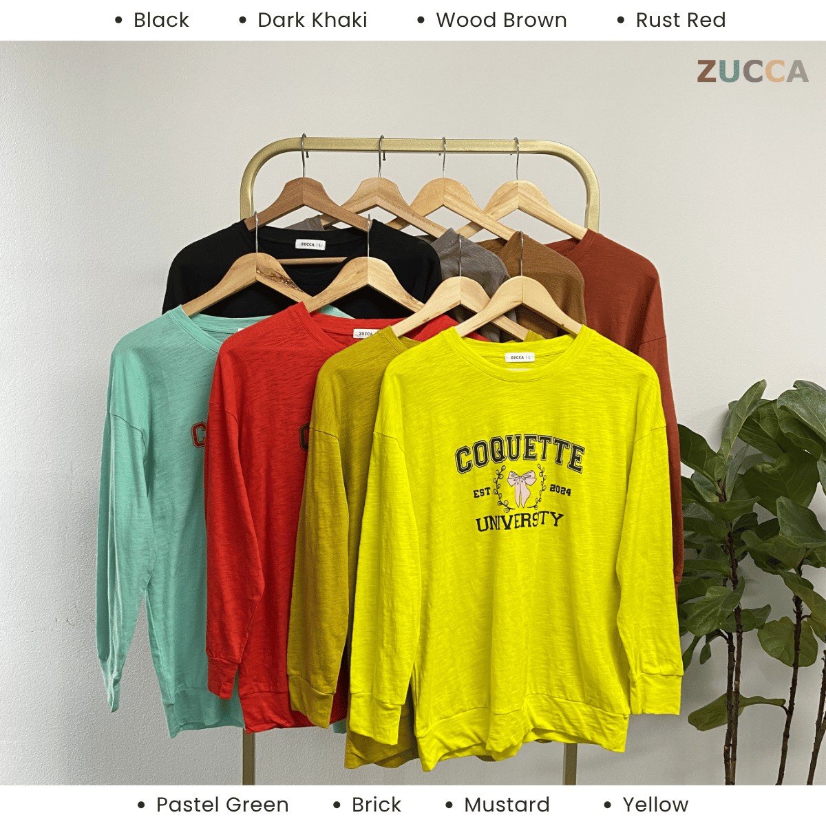 ZUCCA CHIKI CASUALWEAR PRINTED SHIRT- MA073  BAJU WANITA Long Sleeve