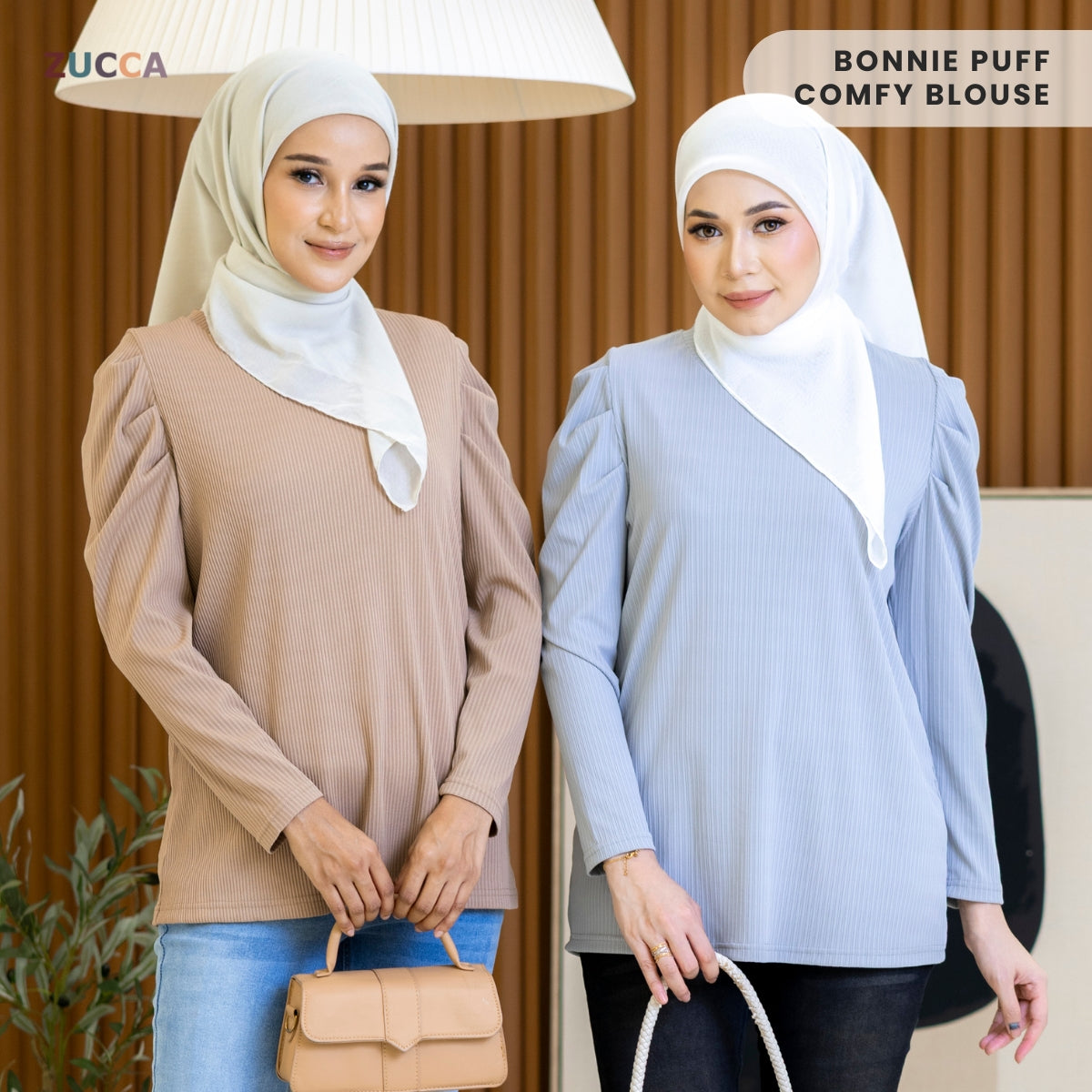 ZUCCA BONNIE PUFF COMFY BLOUSE - MA075 Baju Wanita