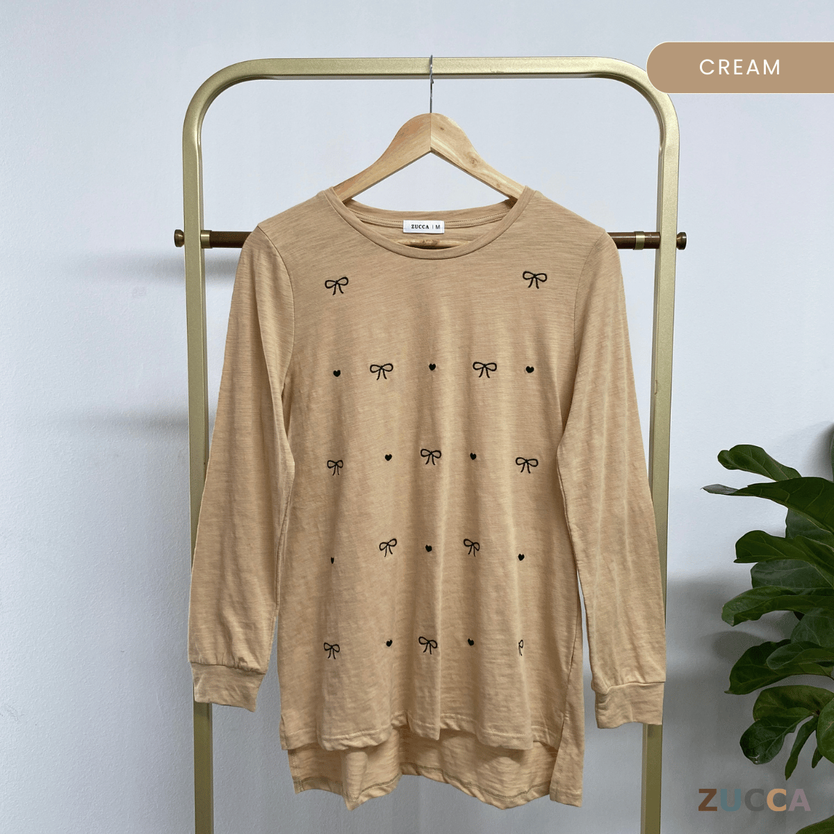 ZUCCA NAYARA KEMEJA KASUAL ROUND NECK PLAIN - MA076