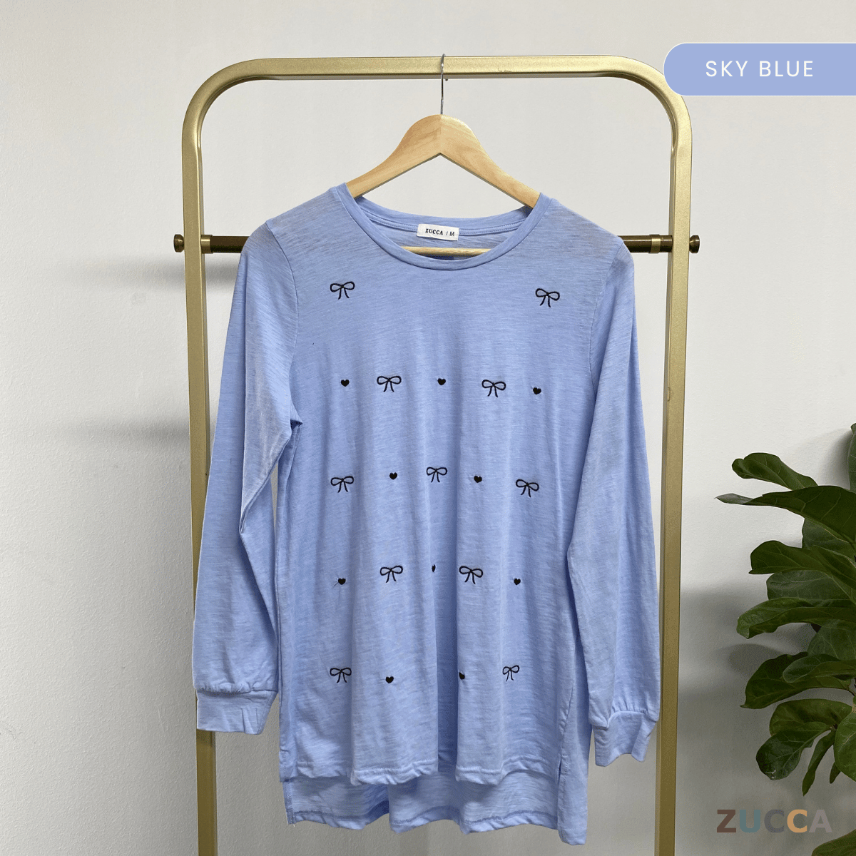 ZUCCA NAYARA KEMEJA KASUAL ROUND NECK PLAIN - MA076