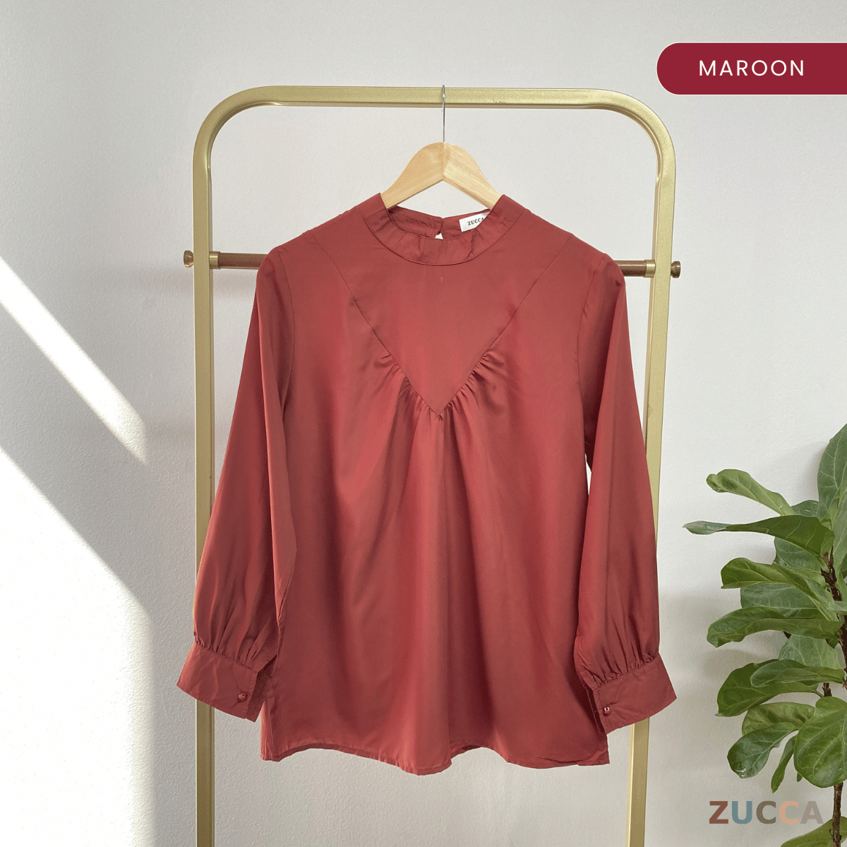 ZUCCA ANYA CASUAL ROUND NECK BLOUSE - MA078