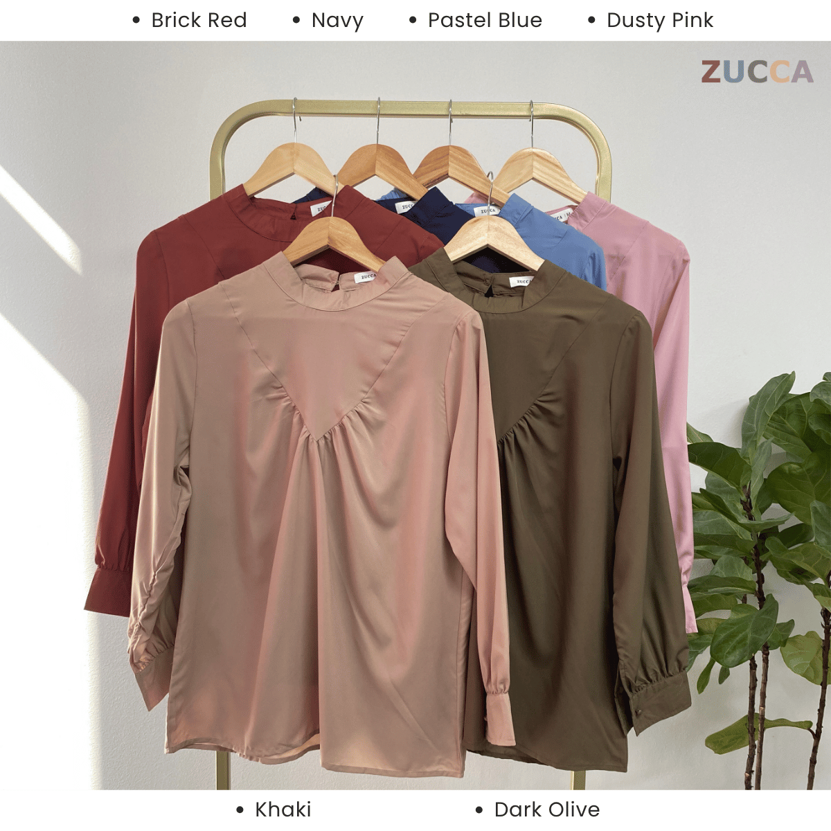 ZUCCA ANYA CASUAL ROUND NECK BLOUSE - MA078