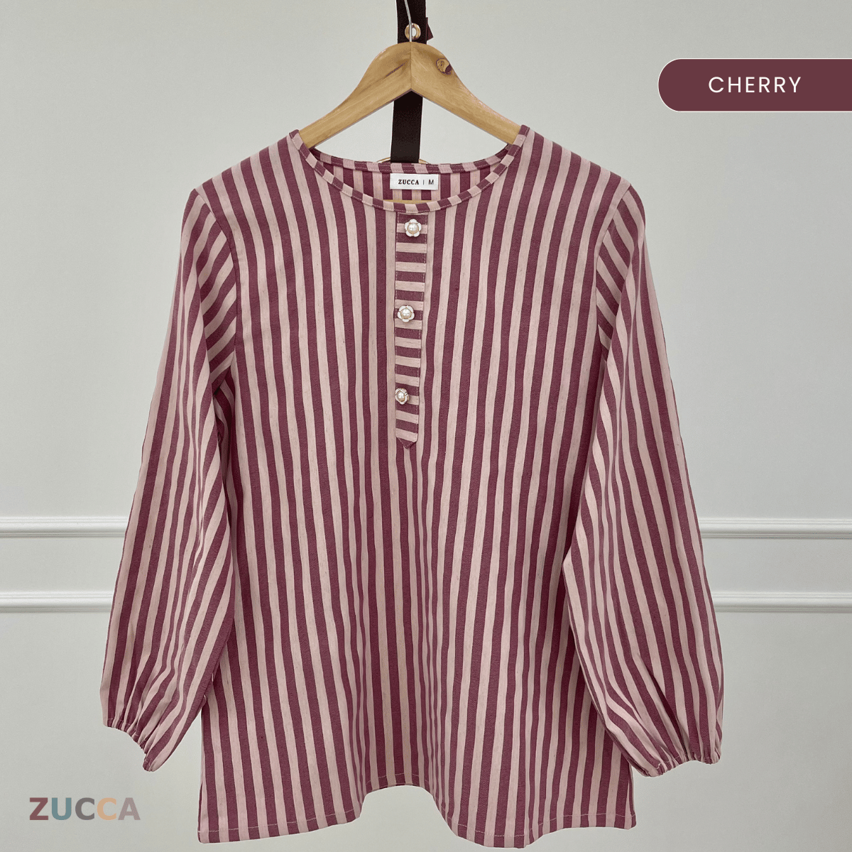 ZUCCA AFREENA STRIPE BLOUSE -MA080 Tops