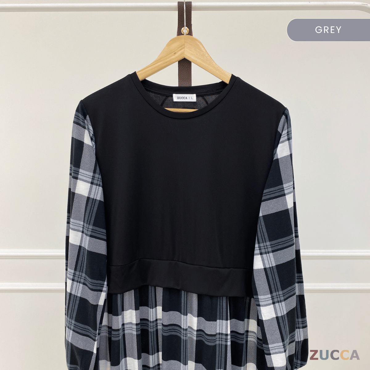 ZUCCA QAMARINA DRESS TARTAN MODEN-MA081 Tops