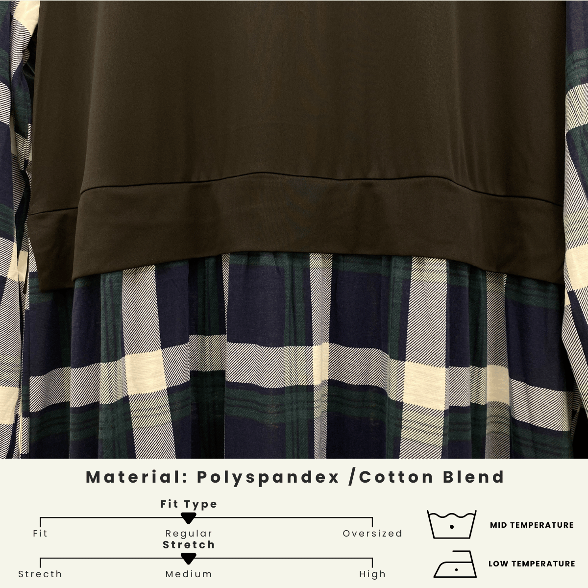 ZUCCA QAMARINA DRESS TARTAN MODEN-MA081 Tops