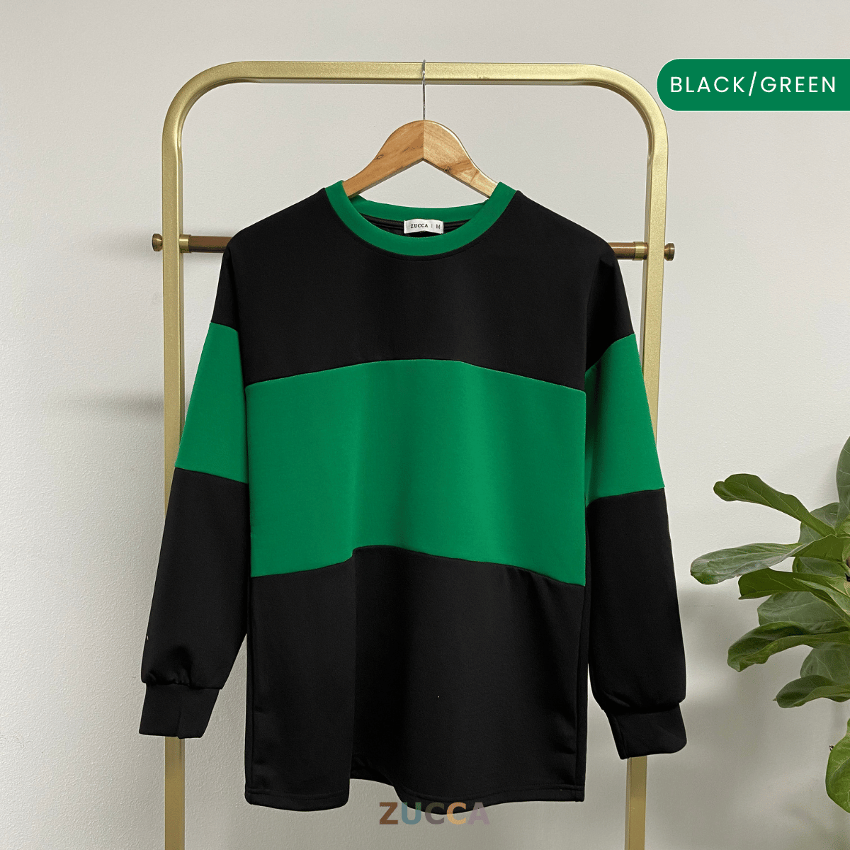 ZUCCA ELINA DUAL TONE SWEATSHIRT - MA087