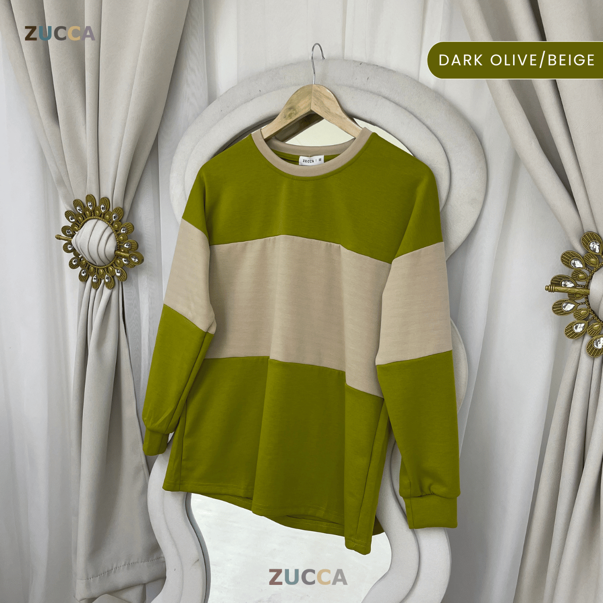 ZUCCA ELINA DUAL TONE SWEATSHIRT - MA087