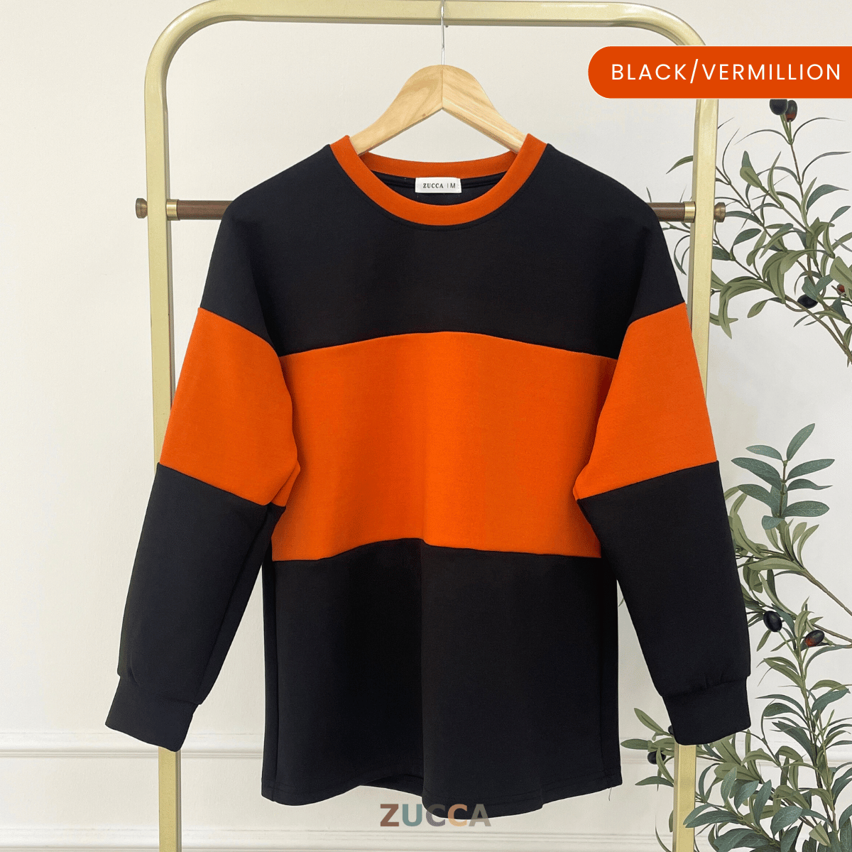 ZUCCA ELINA DUAL TONE SWEATSHIRT - MA087