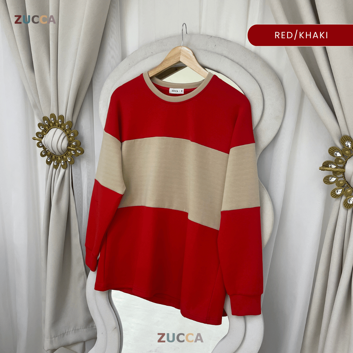 ZUCCA ELINA DUAL TONE SWEATSHIRT - MA087