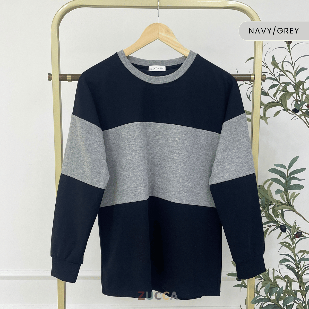 ZUCCA ELINA DUAL TONE SWEATSHIRT - MA087