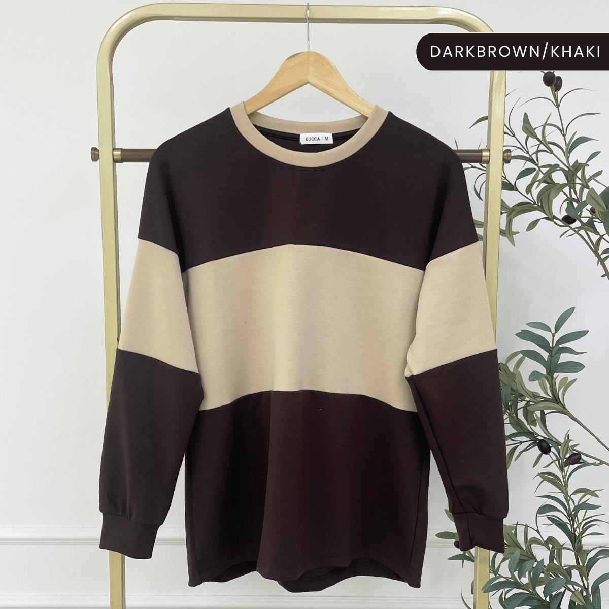 ZUCCA ELINA DUAL TONE SWEATSHIRT - MA087