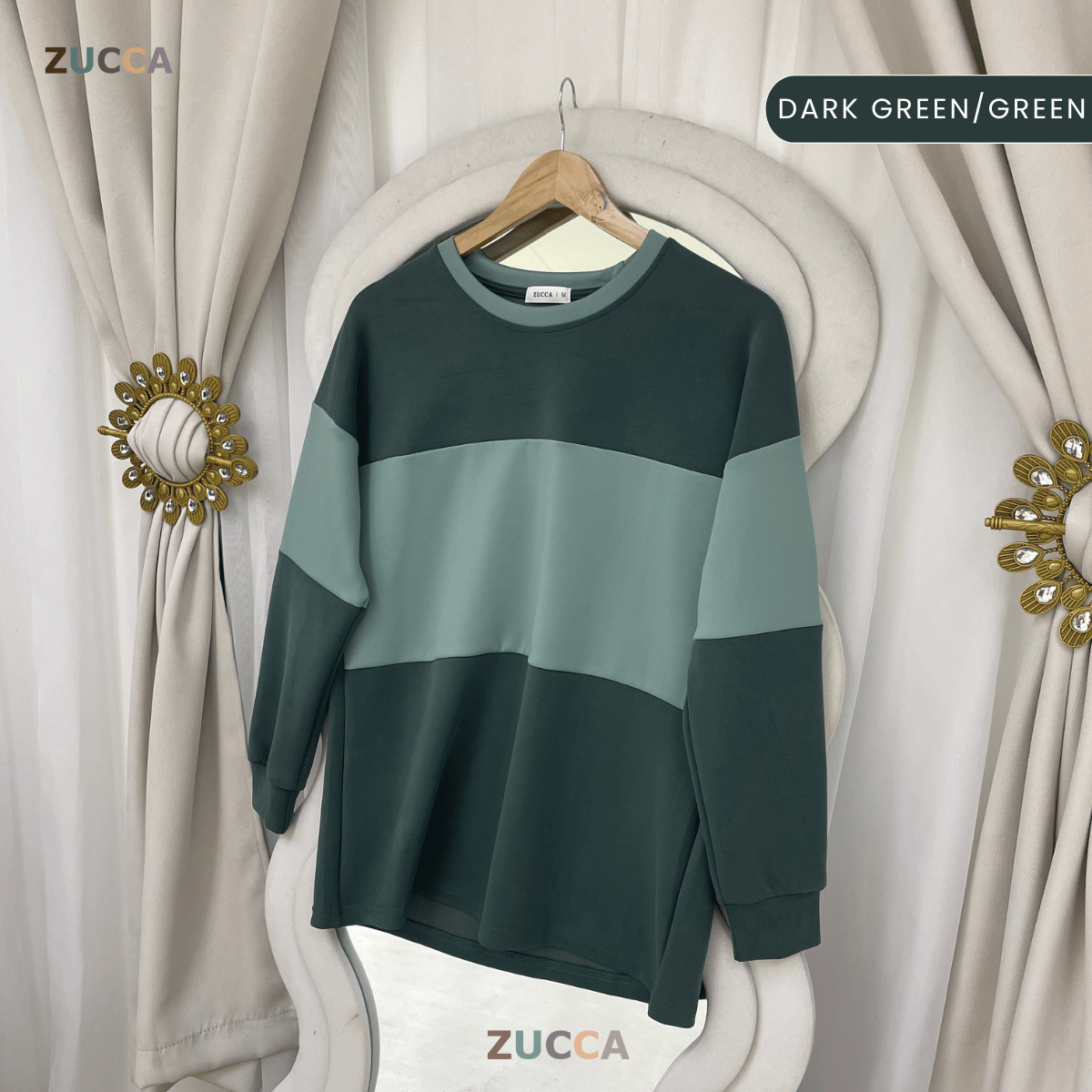 ZUCCA ELINA DUAL TONE SWEATSHIRT - MA087