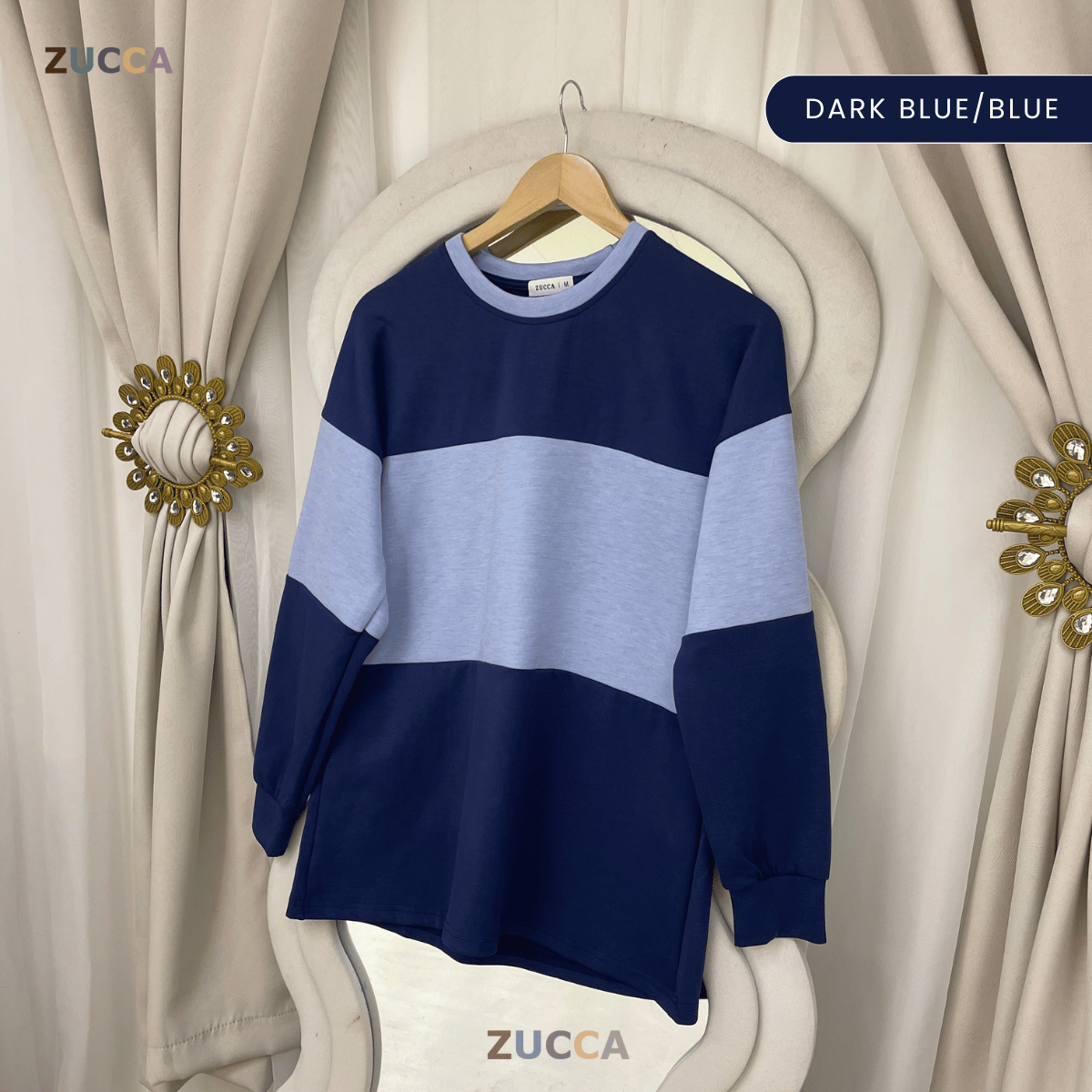 ZUCCA ELINA DUAL TONE SWEATSHIRT - MA087