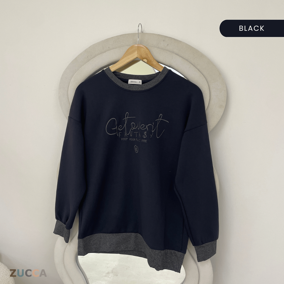 ZUCCA DELISHA LONG SLEEVE KASUAL T-SHIRT PEREMPUAN - MA088