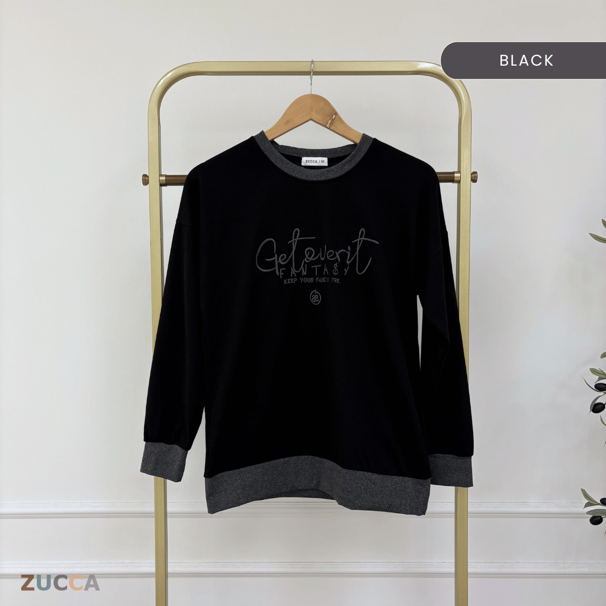 ZUCCA DELISHA LONG SLEEVE KASUAL T-SHIRT PEREMPUAN - MA088