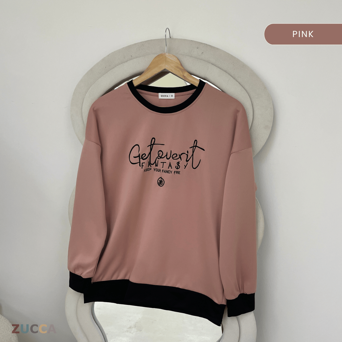 ZUCCA DELISHA LONG SLEEVE KASUAL T-SHIRT PEREMPUAN - MA088