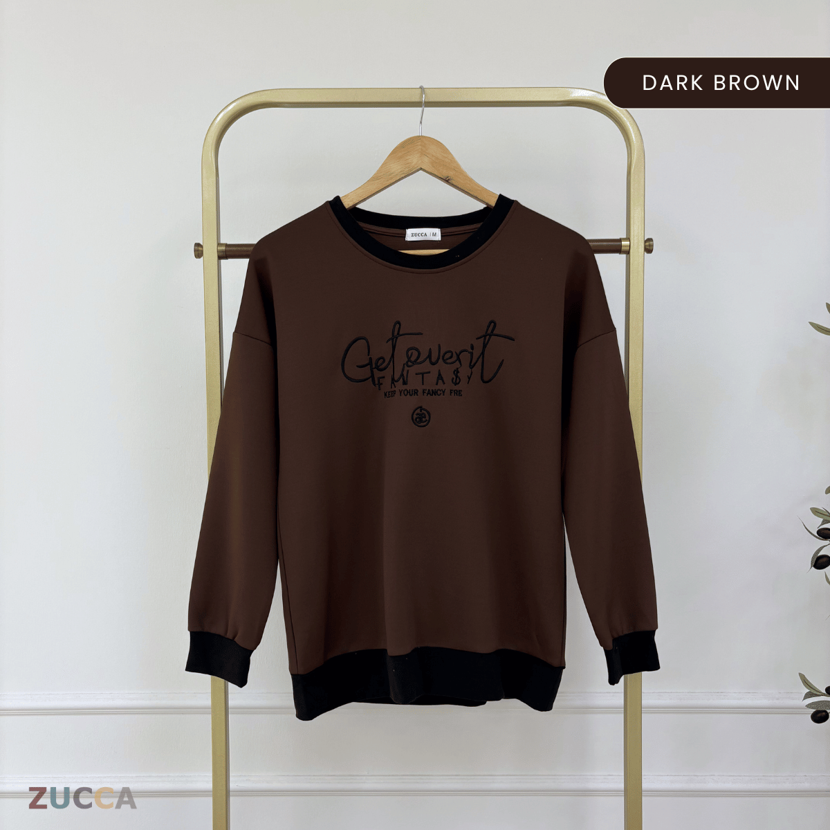 ZUCCA DELISHA LONG SLEEVE KASUAL T-SHIRT PEREMPUAN - MA088