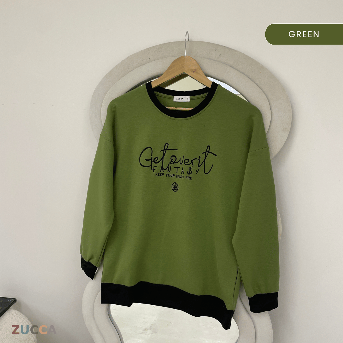 ZUCCA DELISHA LONG SLEEVE KASUAL T-SHIRT PEREMPUAN - MA088