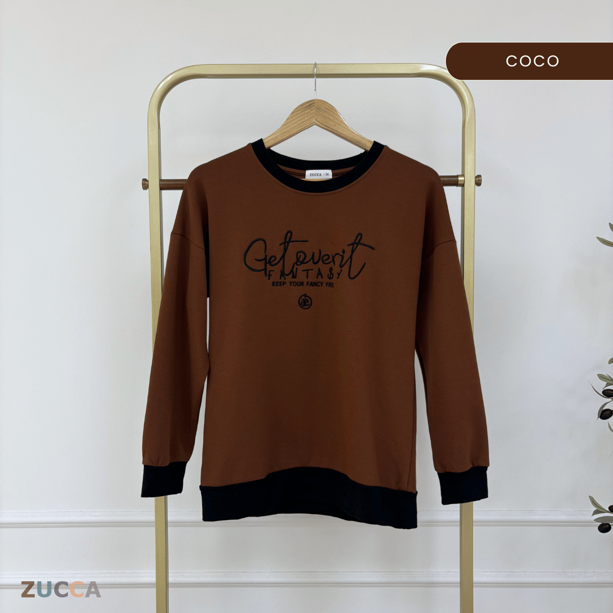 ZUCCA DELISHA LONG SLEEVE KASUAL T-SHIRT PEREMPUAN - MA088