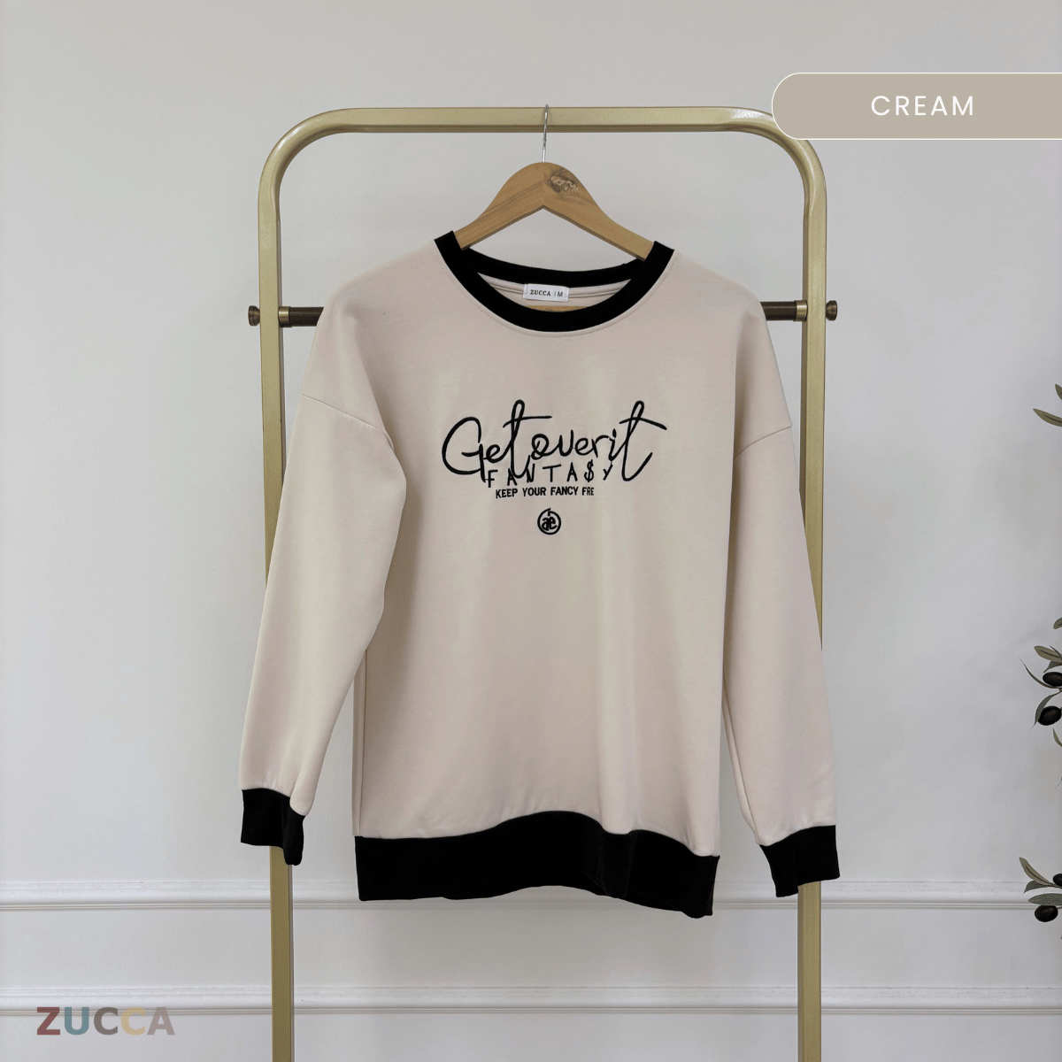 ZUCCA DELISHA LONG SLEEVE KASUAL T-SHIRT PEREMPUAN - MA088