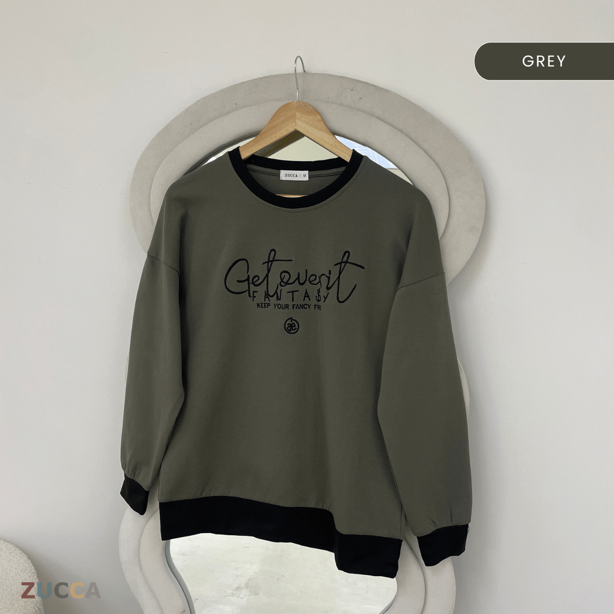 ZUCCA DELISHA LONG SLEEVE KASUAL T-SHIRT PEREMPUAN - MA088