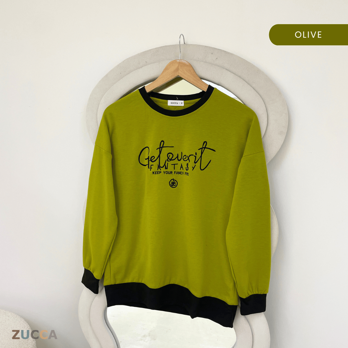 ZUCCA DELISHA LONG SLEEVE KASUAL T-SHIRT PEREMPUAN - MA088
