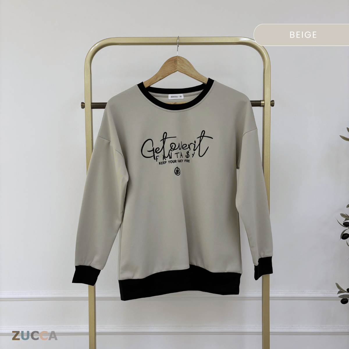 ZUCCA DELISHA LONG SLEEVE KASUAL T-SHIRT PEREMPUAN - MA088