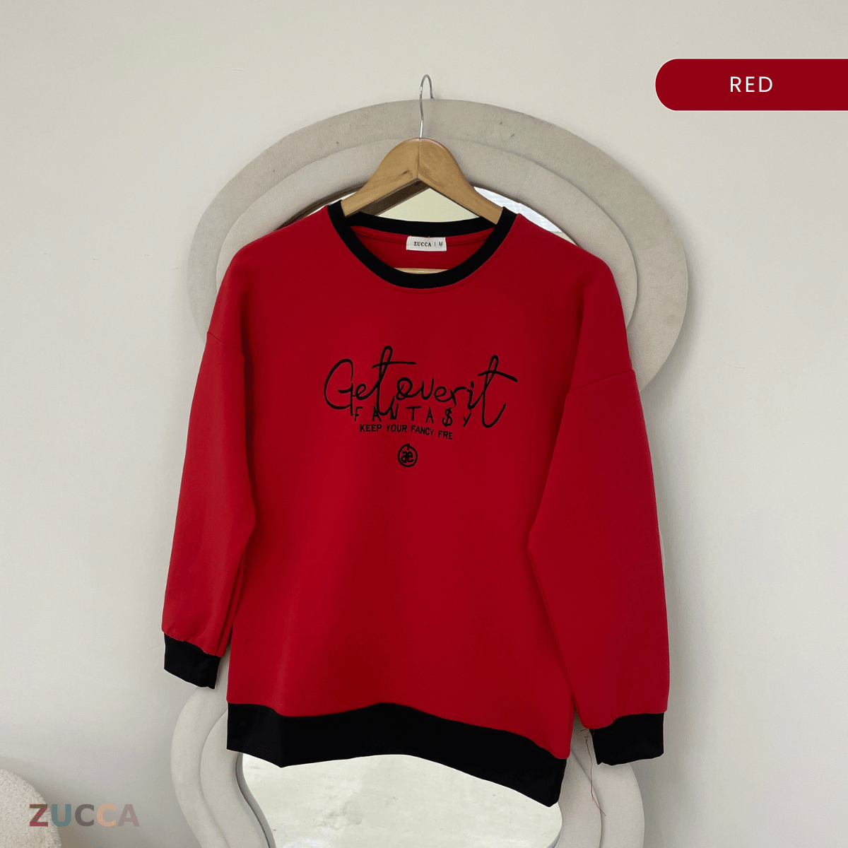 ZUCCA DELISHA LONG SLEEVE KASUAL T-SHIRT PEREMPUAN - MA088
