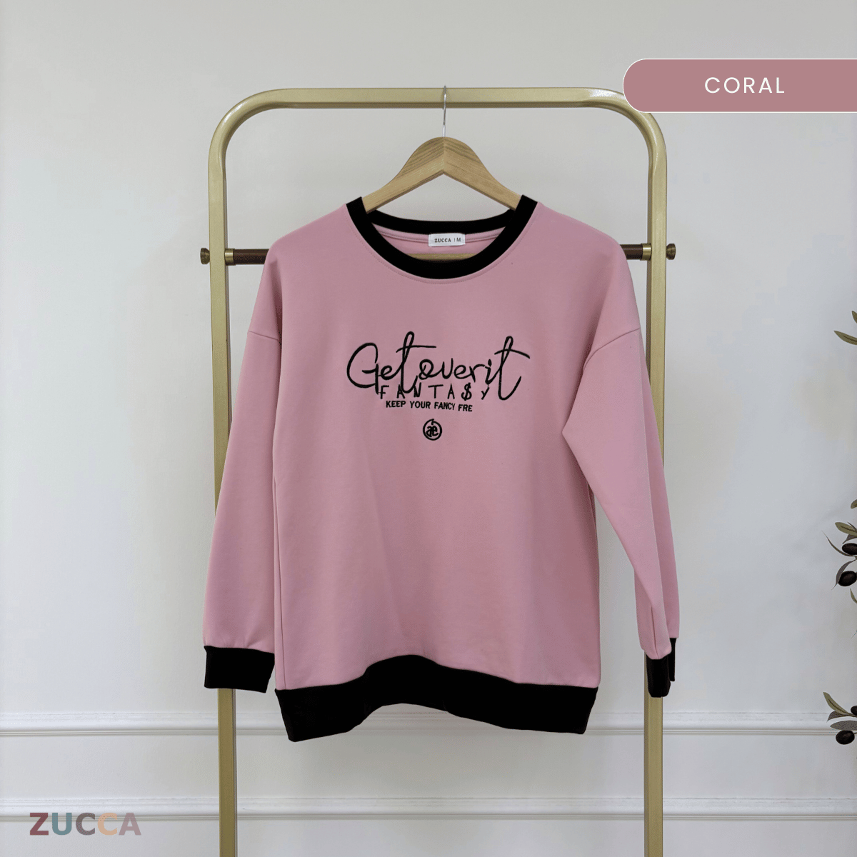 ZUCCA DELISHA LONG SLEEVE KASUAL T-SHIRT PEREMPUAN - MA088